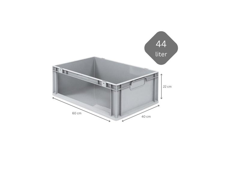 PROREGAL SuperSparSet 4x Eurobox NextGen Store HxBxT 22 x 40 x 60 cm 44 Liter Seite Offen Eurobehälter Transportbox