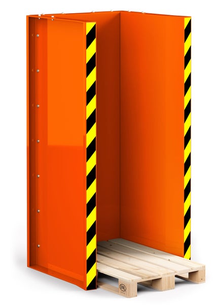 R+R Industrietechnik Paletten Stapel Station RPS-15 BxTxH 1020x945x2145 mm RAL 2004 Reinorange