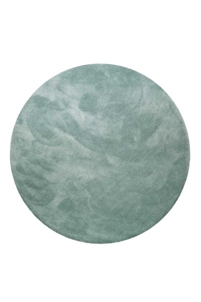 Teppich Rund Türkis Grau Hochflor Pisa Homie Living 200 cm rund