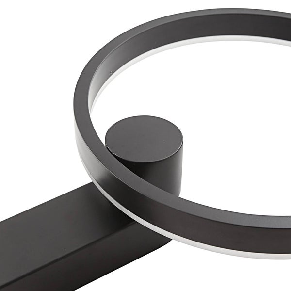Lucande LED Wandleuchte, Wandlampe Innen Yekta dimmbar (Design Modern) in Schwarz aus Metall (1 flammig ) - Wandstrahler Wandbeleuchtung Schlafzimmer / Wohnzimmer Wohnzimmerleuchte