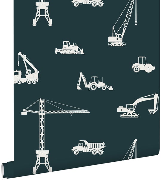 Tapete mit Baugerät-Motiven