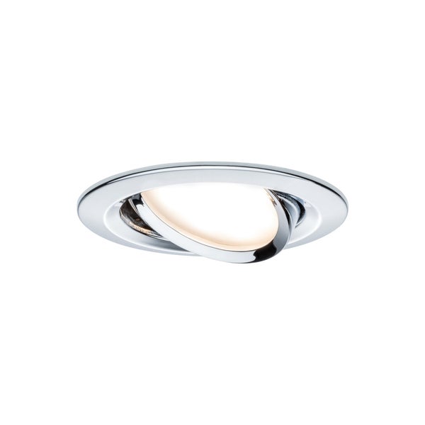 LED Einbauleuchte Nova Coin Basisset schwenkbar rund 84mm 50° Coin 3x6W 3x470lm 230V 2700K Chrom