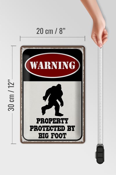 Blechschild Spruch 20x30cm Warning property protected by