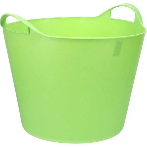 Flexibler Eimer 42 L Wäschewanne Mehrzweckkorb Wäschekorb flexibel rund Gartenkorb Flexible Wanne Plastikkorb mit Henkel Futtertrog Pferd
