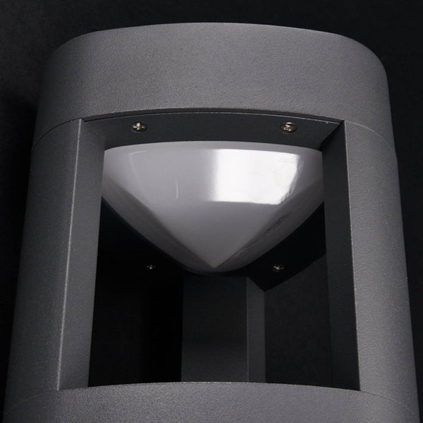 Lucande LED Wandleuchte außen Pirron (spritzwassergeschützt (Modern) in Schwarz aus Aluminium (90 flammig, ) - Außenwandleuchten Wandlampe Led Außenlampe Outdoor für