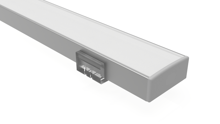 LED-Profil mit transparenter Halterung