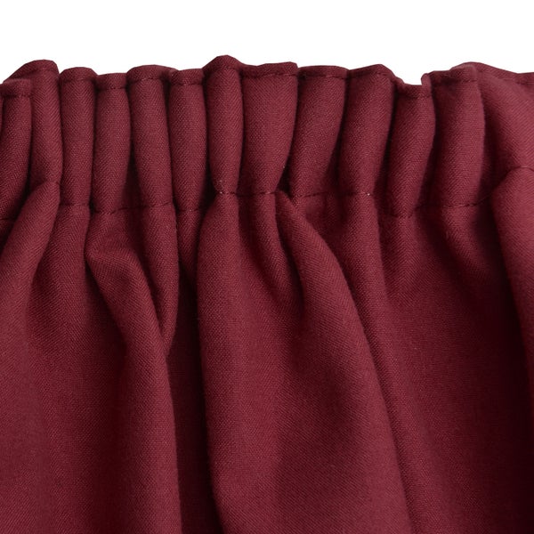 Beautissu Amelie TK Vorhang mit Kräuselband 140x245cm Rot (2tlg)