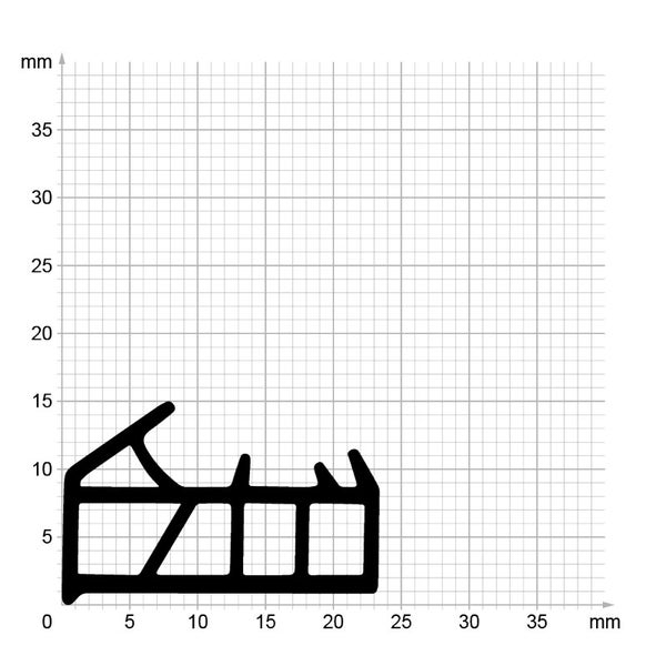 DIWARO. | Stahlzargendichtung SZ131 | grau | 5 Meter