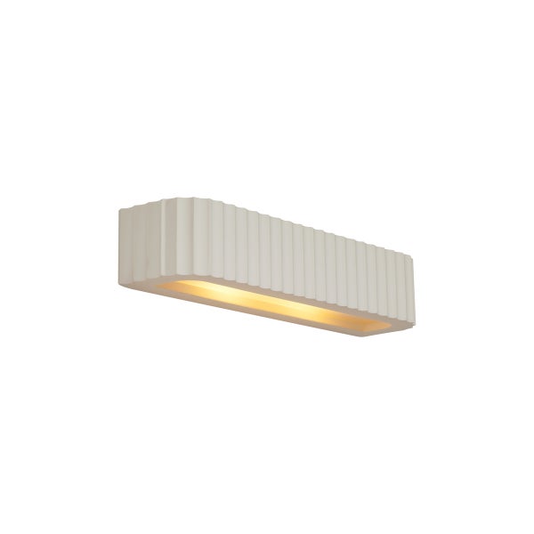Skandinavische Wandleuchte Beige Rechteckig 2-flammig - Plaster