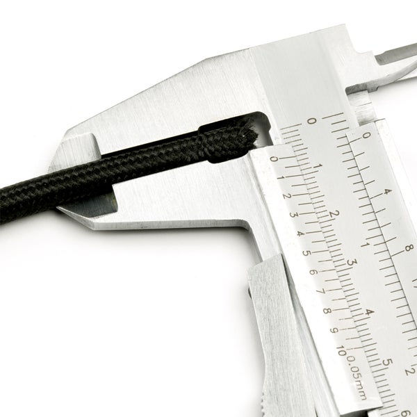 Textilkabel Schwarz, 3-adrig, (3x 0,75 mm²) - Stoffkabel mit Erdleiter, Meterware