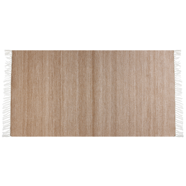 Teppich sandbeige 80 x 150 cm Kurzflor MALHIA
