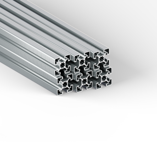 Aluminiumprofile im Stapel