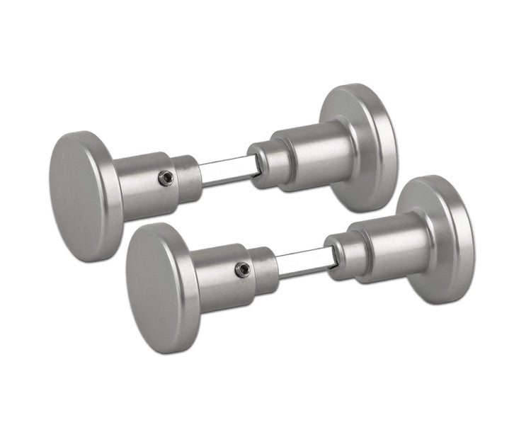Set aus zwei Türknöpfen aus Metall mit Vierkantstift für Türen