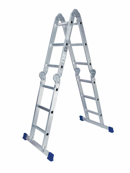 Mehrzweckleiter aus Aluminium im A-Stand