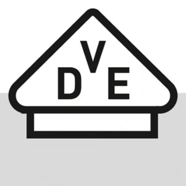 VDE-Prüfzeichen für geprüfte Sicherheit von elektrischen Produkten