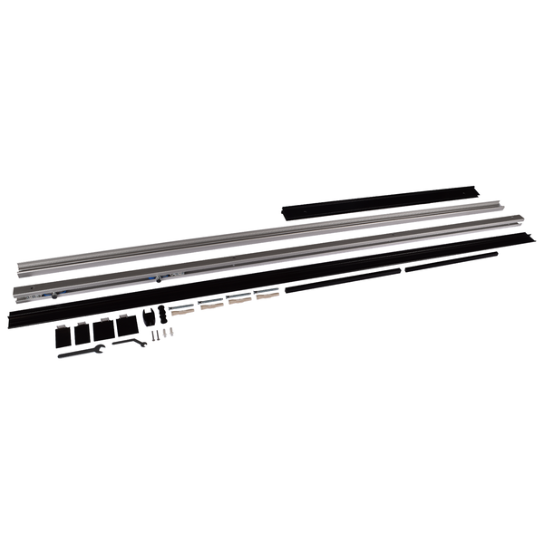 Loft Glasschiebetür 1025x2200mm satiniert 10 Felder schwarz Glas Tür Komplettset mit Stabgriff