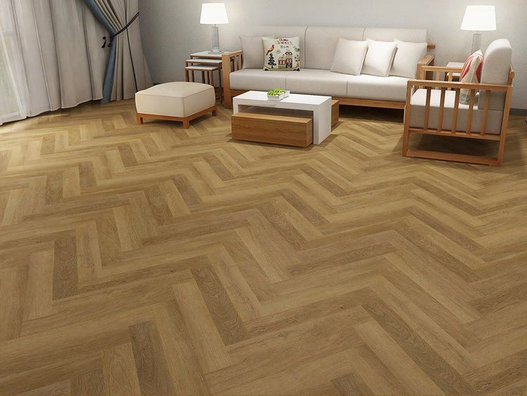 1.752 m² Premium Vinylboden Fischgrät Design 2072H ALTENO EICHE Boden mit Trittschalldämmung 592 x 148 x 5,5 mm