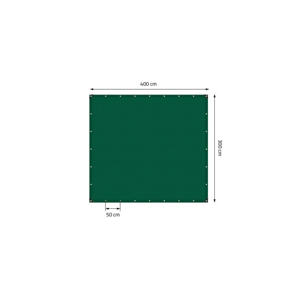 ECD Germany Premium Abdeckplane Gewebeplane mit Ösen, 4x3m 12m², 650g/m², Grün, PVC, Wasserdicht, Reißfest, 10 Haken, LKW-Plane Bootsplane Gartenplane Holzplane, Schutzplane für Gartenmöbel Pool Auto