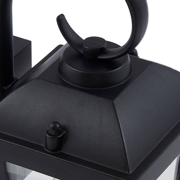Lindby Wandleuchte außen (Laterne) Eloane (spritzwassergeschützt (Modern) in Schwarz aus Edelstahl (1 flammig, E27) - Außenwandleuchten Wandlampe Led Außenlampe Outdoor für
