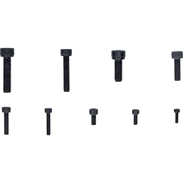 Verschiedene Innensechskantschrauben in unterschiedlichen Größen