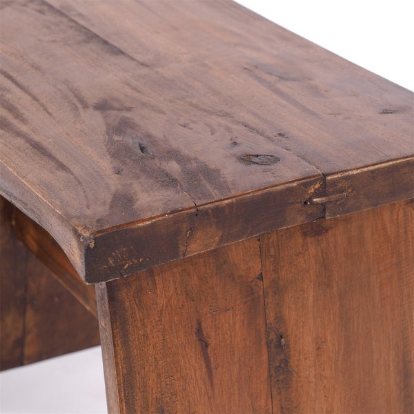 Hocker SCHEMEL 40 Mahagoni Massivholz 02 hellbraun