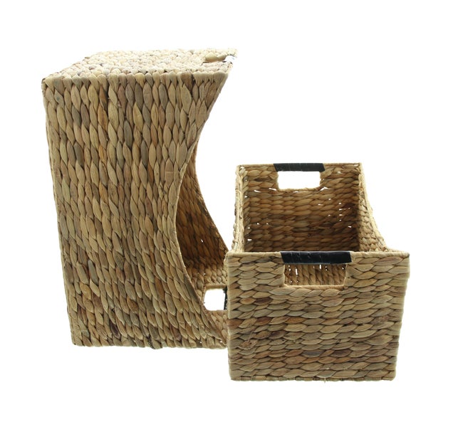 FRANK FLECHTWAREN | Universalkorb, 2er Set, KORBGEFLECHT, METALL, 35 x 22 x 20 cm, 39 x 27 x 22 cm
