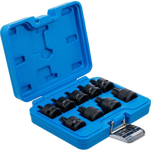 BGS Kraft-Bit-Einsatz-Satz Antrieb Innenvierkant 12,5 mm (1/2) T-Profil (für Torx) T20 - T70 9tlg. - 5486