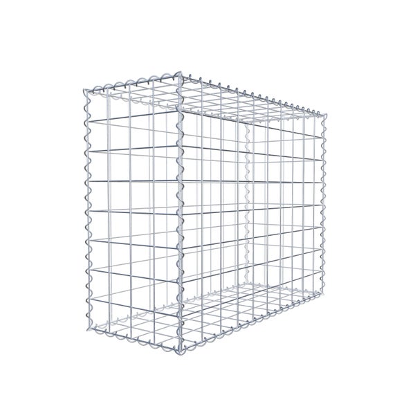 Gabione 100 cm x 80 cm x 40 cm (L x H x T), Maschenweite 10 cm x 10 cm, Spirale