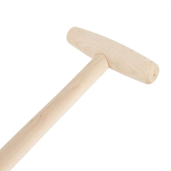 Kinderspaten (Metall) mit Holz-Stiel - Blau