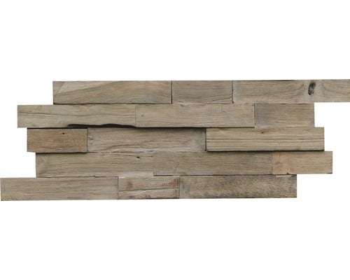 Holzverblender Teak Reclaimed Gun Smoke 20x50 cm