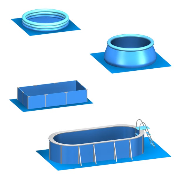 eyepower 7 m² Poolunterlage - 20 EVA Matten 62x62 - Outdoor Pool Unterlage - Unterlegmatten Set