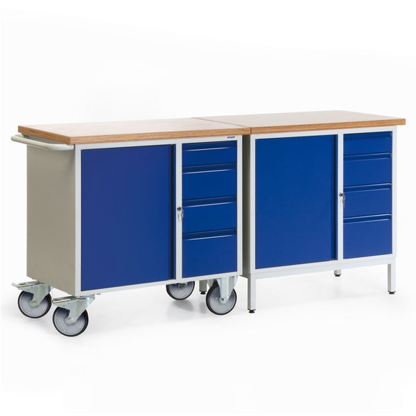 Werkbankwagen mit Schubladen und Flügeltüren