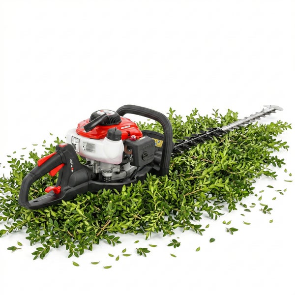 Heckenschere auf Buchsbaumzweigen