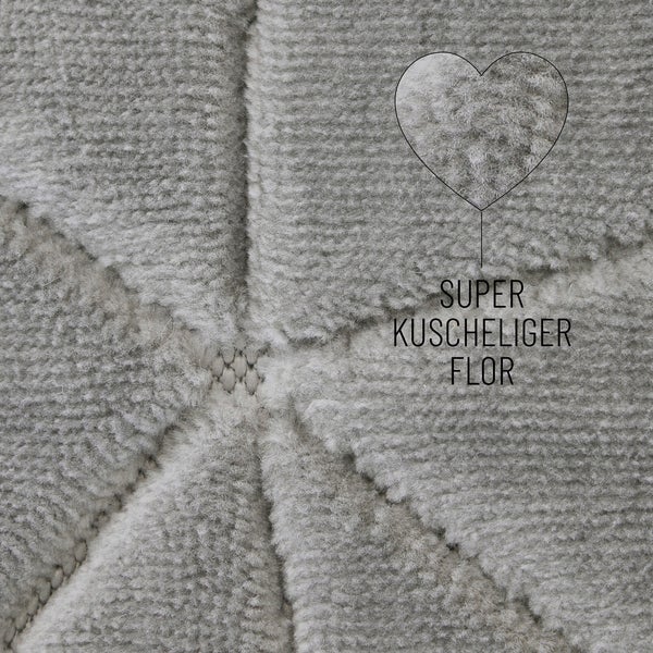 Kurzflorteppich Grau Unplugged WECONhome 120x170 cm