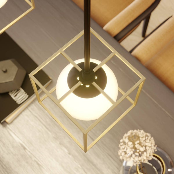 Lindby Pendelleuchte Aloam (Modern) aus Glas (4 flammig, G9) - Hängelampe Esstischlampe Hängeleuchte Wohnzimmerleuchte
