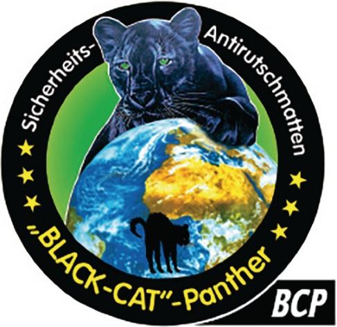 Black-Cat-Panther BCP Logo für Sicherheits-Antirutschmatten