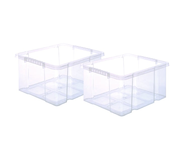 2x Stabile Kunststoffbox Eurobox (Dreh Stapelbar) 44x35x24cm passt in Kastenregale