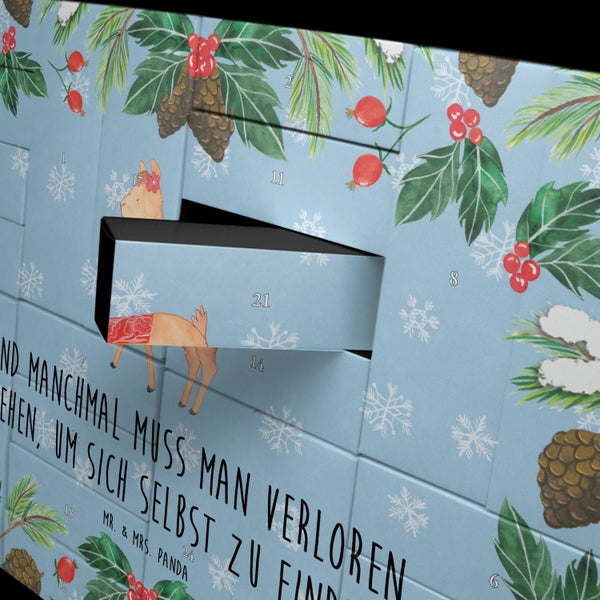 Mr. & Mrs. Panda Befüllbarer Adventskalender Alpaka Stolz - Blau Pastell