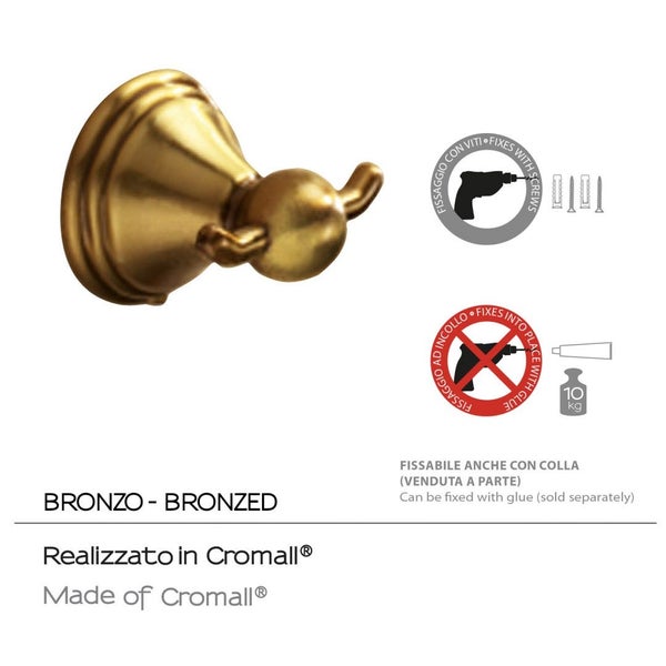 Wandhaken in Bronzefarbe aus Edelstahl | Rosa