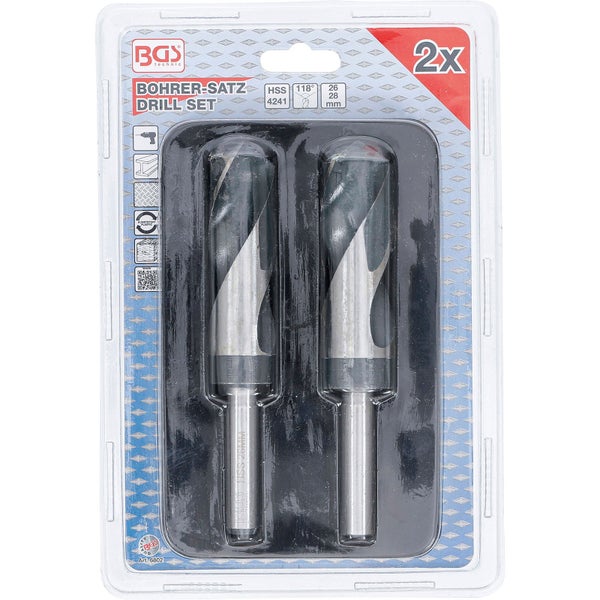BGS HSS-Bohrer-Satz 26 - 28 mm 2tlg. - 6802