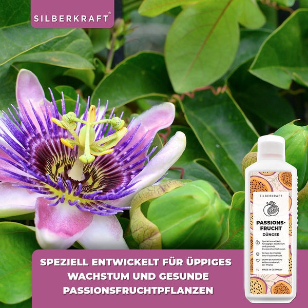 SILBERKRAFT Passionsfrucht Dünger – Für Maracuja & Passionsblume – 1 Liter