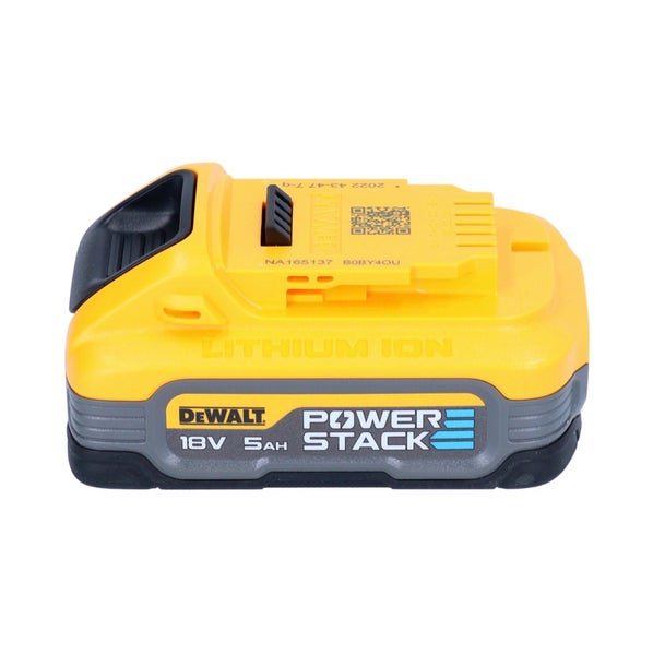 DeWalt PowerStack Lithium-Ionen-Akku mit 18 Volt und 5 Amperestunden.