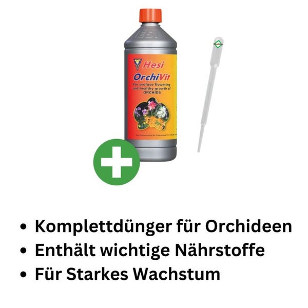 Hesi OrchiVit 500 ml – Sanfter, Salzfreier Dünger mit TNT Complex & Wurzelcomplex für Gesunde, Leuchtende Orchideen & Pflanzen | Mit Dosierpipette