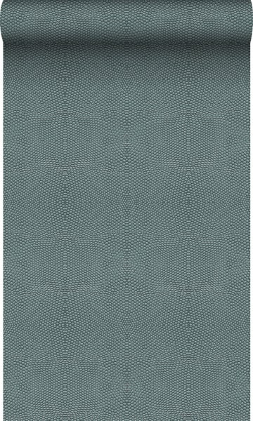 Origin Wallcoverings Tapete Tierhautmuster Petrolblau - 53 cm x 10.05 m - 347312