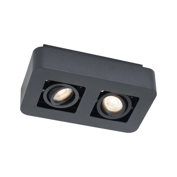 Doppelte Deckenleuchte mit zwei Strahlern