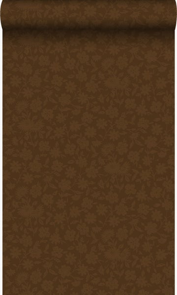 Origin Wallcoverings Tapete Blumen Braun und Gold - 53 cm x 10.05 m - 345439