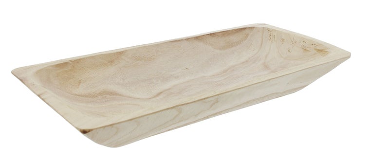 FRANK FLECHTWAREN | Schale Wood, eckig, HOLZ, 42 x 20 x 6 cm, ohne Deko
