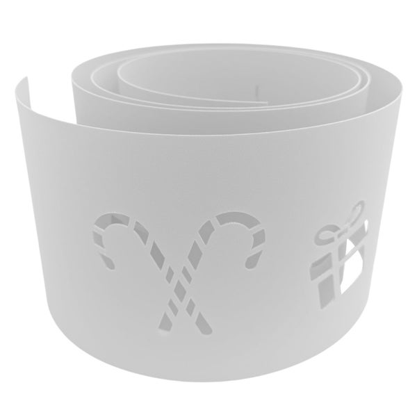 Dekoratives Band mit ausgestanzten Weihnachtsmotiven, aufgerollt