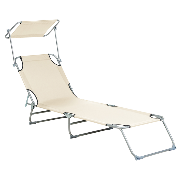 Sonnenliege FOLIGNO II Metall Creme