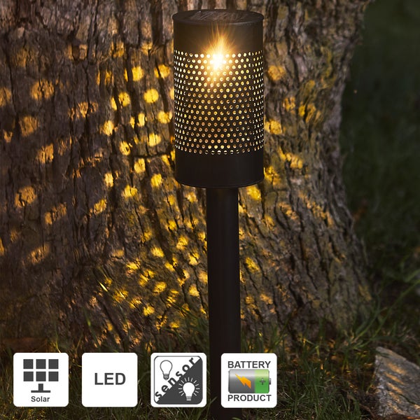 Solarleuchte mit LED und Sensor für den Außenbereich